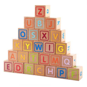 الجملة 26 قطعة الزان الخشب الأبجدية كتل كتل بناء كتل 40 مللي متر 26pcs Beech Wood Alphabet Blocks Building Blocks 40mm