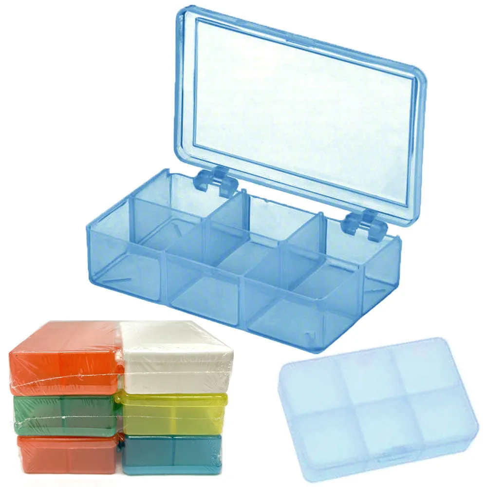 12 Pk Mini Plastic Storage Containers Organizer Boxes Case Bead Button Crafts