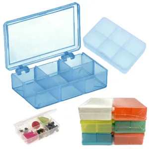 12 Pk Mini Plastic Storage Containers Organizer Boxes Case Bead Button Crafts