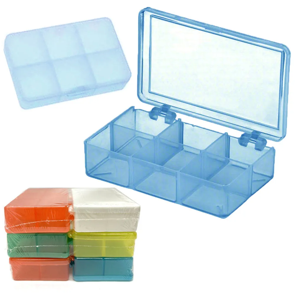 12 Pk Mini Plastic Storage Containers Organizer Boxes Case Bead Button Crafts