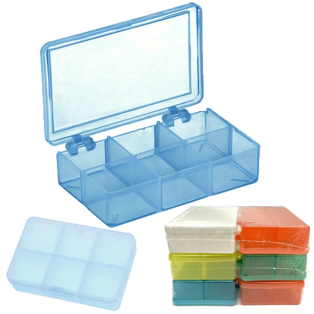 12 Pk Mini Plastic Storage Containers Organizer Boxes Case Bead Button Crafts