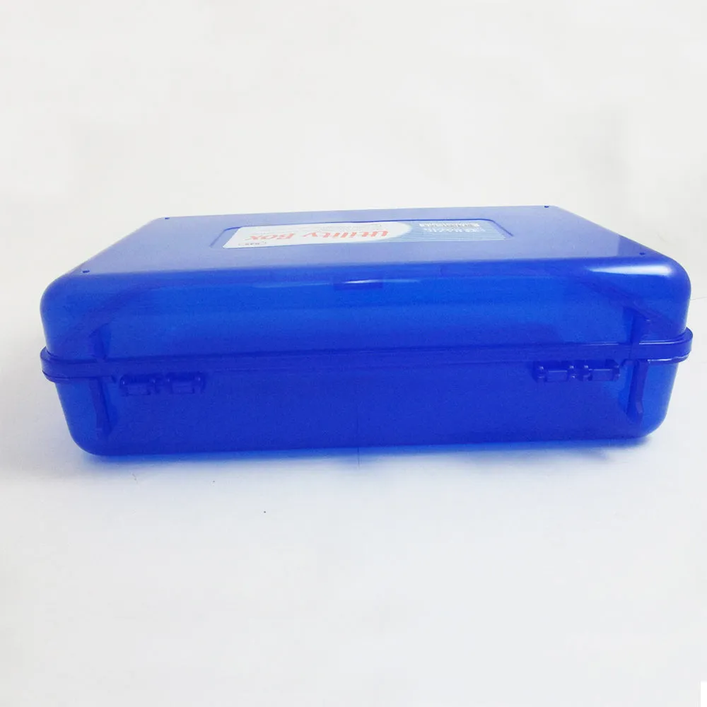 2 Pc Plastic Pencil Box Pen Art Craft Storage Kid School Office Case Stationery