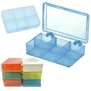 6 Pk Plastic Containers Small Storage Case Bead Button Crafts Organizer Boxes