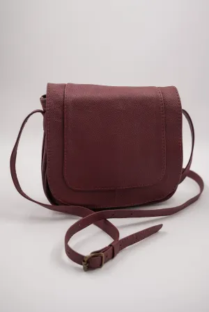 Burgundy Saddle Sling Bag