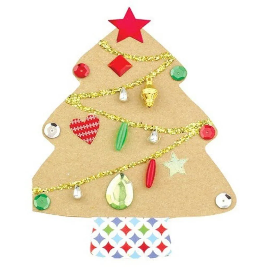 Cardboard Tree Greeting Cards - Brown - Pack of 20