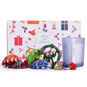 Gleevers Diwali Gift Items for Corporate |Pack of 2 with Wall Décor (2 pcs) & Arabian Wood Candle (250 gm)| Wedding Return Gifts Wholesale, Gleevers Corporate Gifts for Employees, Return Gifts