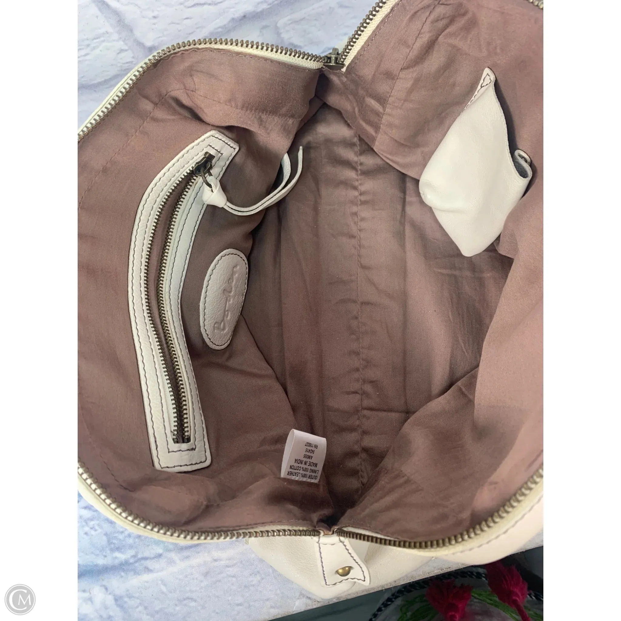 Handbag Leather By Boden, Size: Medium