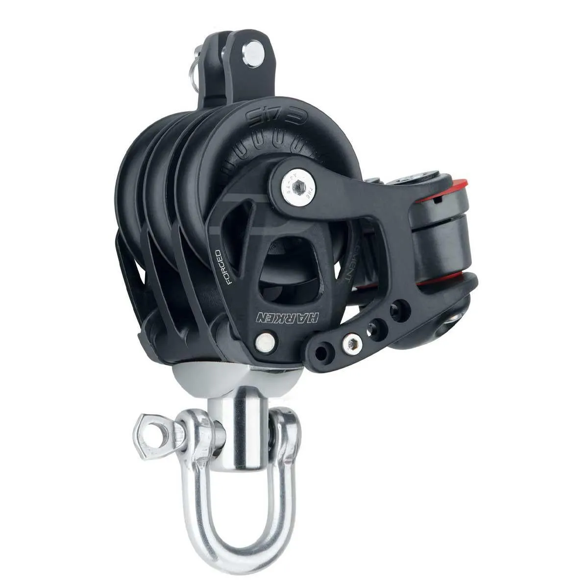 Harken 45mm Element Triple Swivel Block With 150 Cam Cleat and Becket - 6243