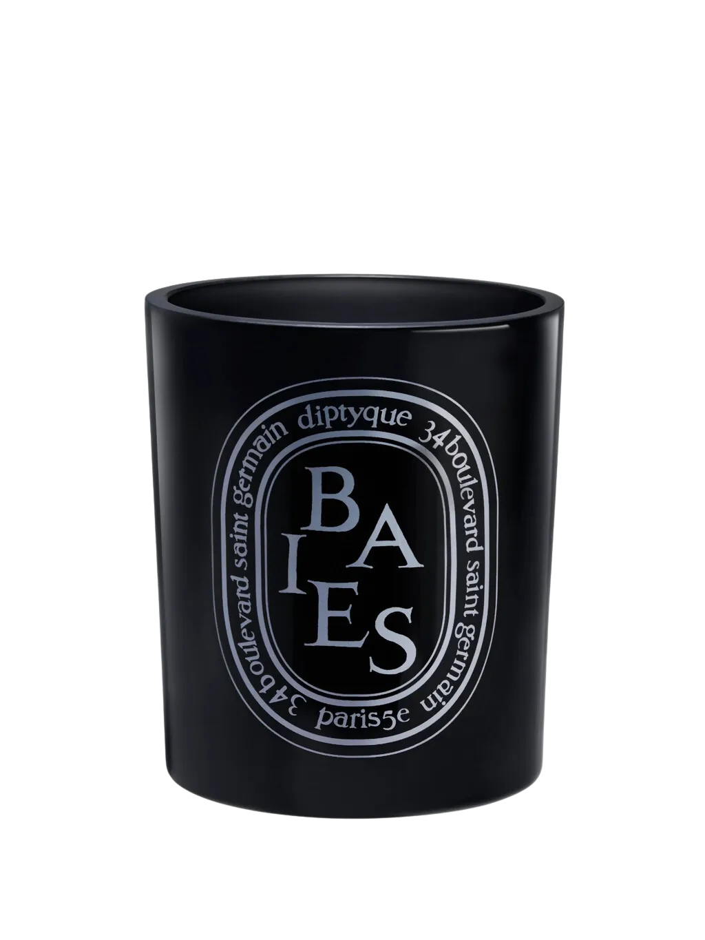 Large Black Scented Candle in Baies