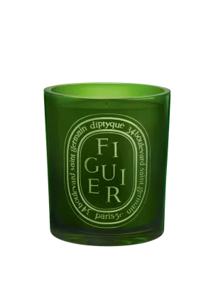 Large Green Scented Candle in Figuier