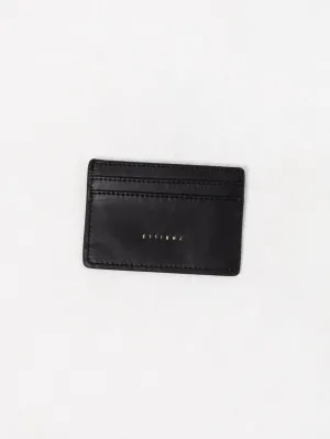 Minimal Thrills Card Holder - Black Leather