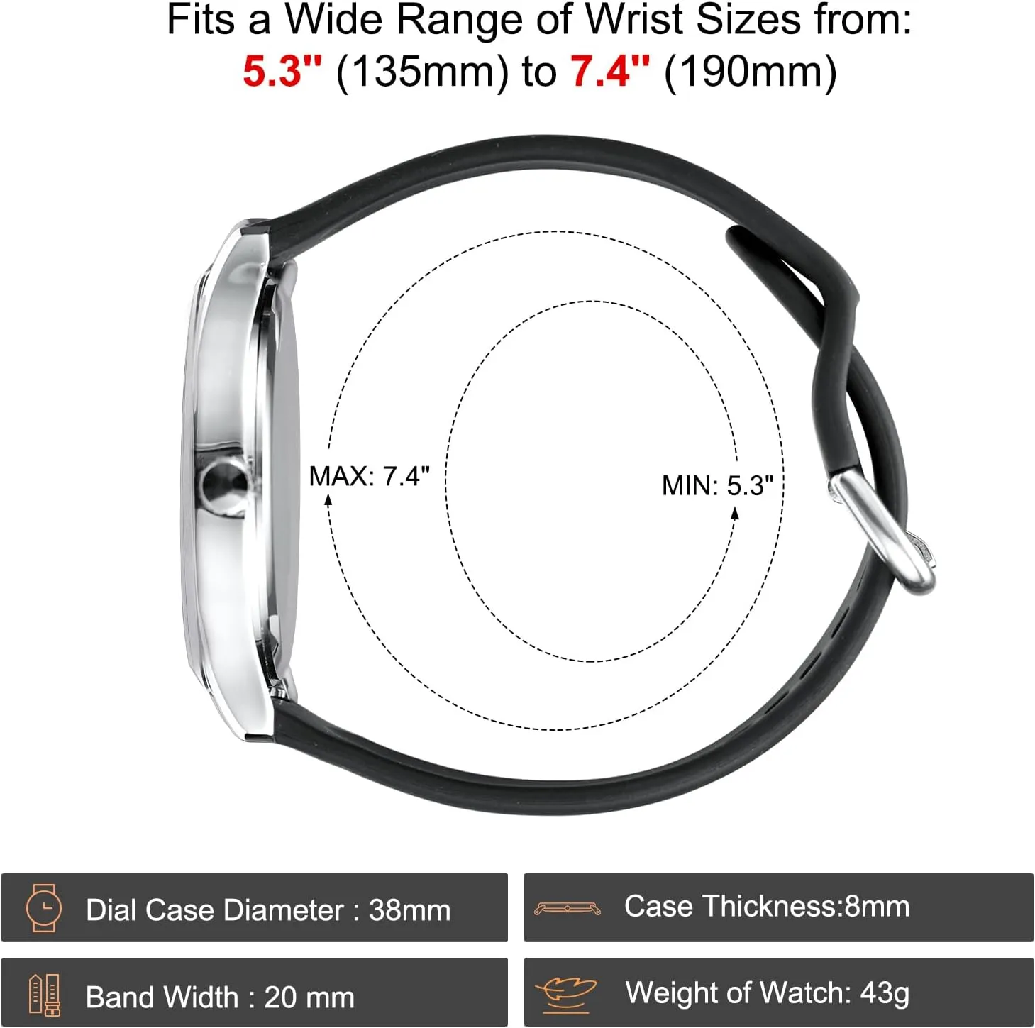 Nurse Watch for Nurse Doctors Medical Professionals Students Men Women Unisex Easy to Read Luminous Dial Second Hand Watch for Nurses Water Resistant Silicone Strap