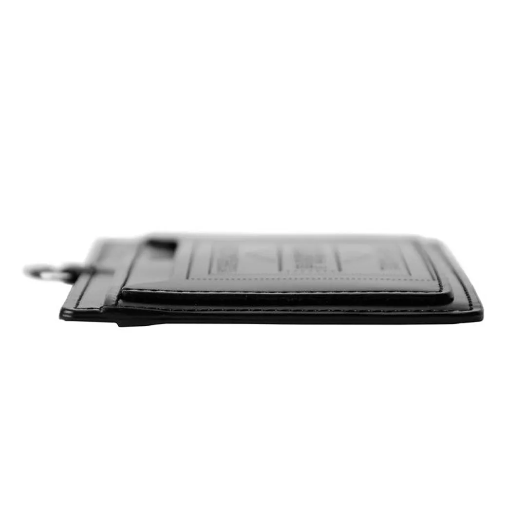 PS LEATHER WALLET ID CASE (GLASS LEATHER Ver.) BLACK x ORANGE