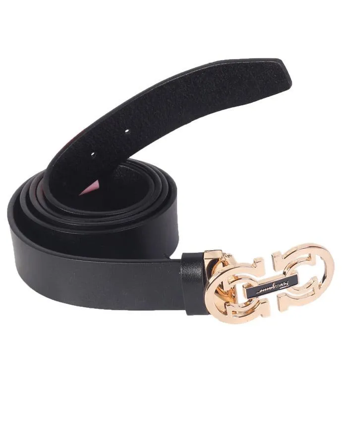 Salvatore Ferragamo Leather belt - Black Gold Head