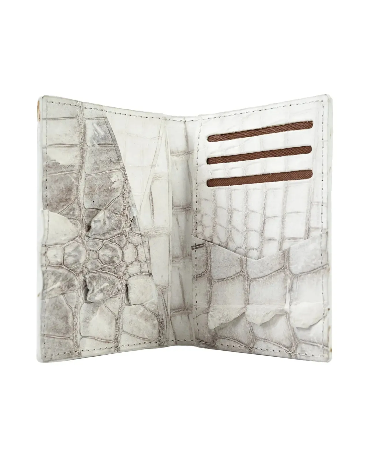 SPINES WHITE LEATHER WALLET