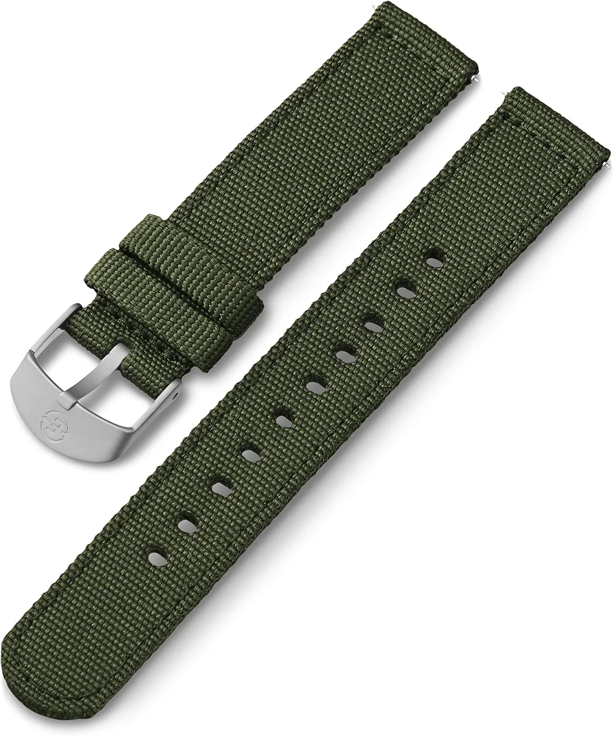 Timex 18mm Fabric Strap  Green with Silver-Tone Buckle