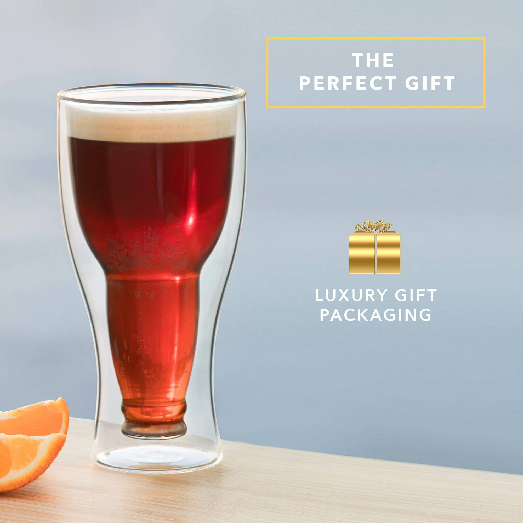 Upside Down Beer Glasses: Set of 2