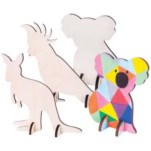Wooden Australian Standing Animals Pack of 9